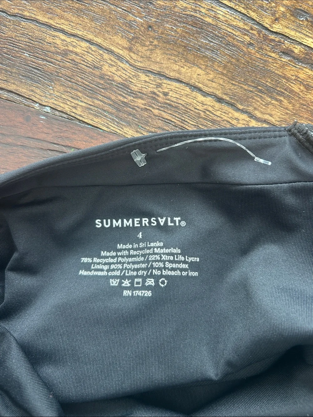 summersalt Black V-Neck One-Piece Swimsuit